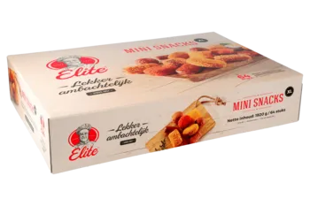 Elite Minisnacks XL | 8 soorten | Doos 64 stuks